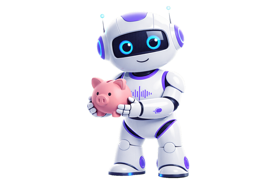 Mascot con alcancía